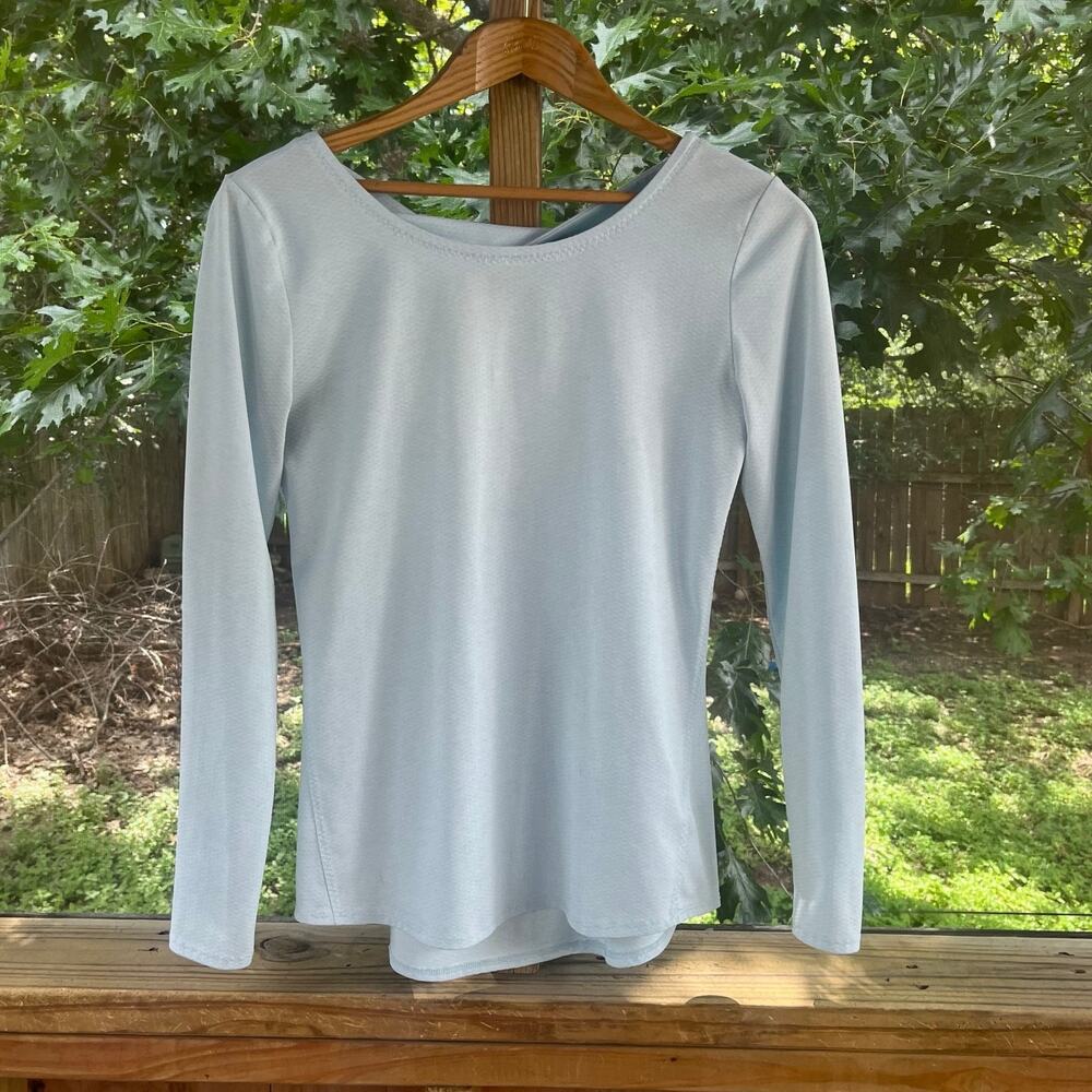 Athleta Women's Jacquard Flexlight Train Top Ethereal Blue Size S